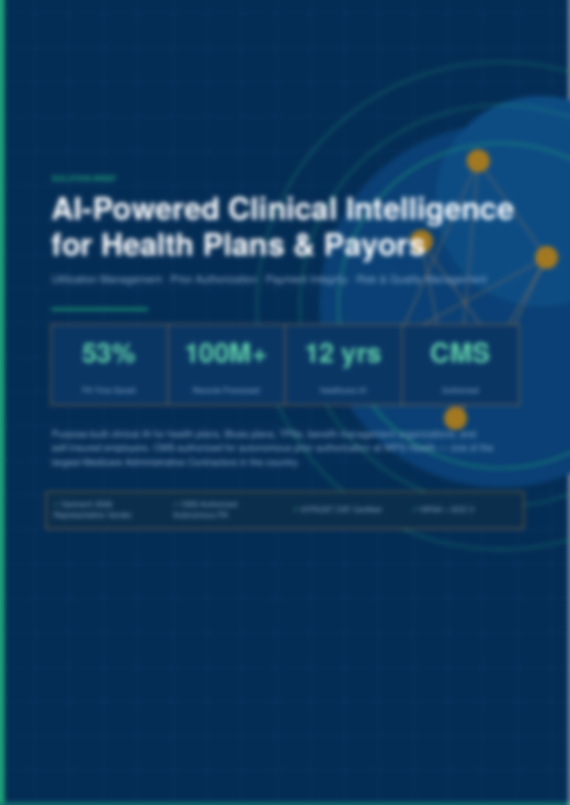 Payor Solution Brief preview